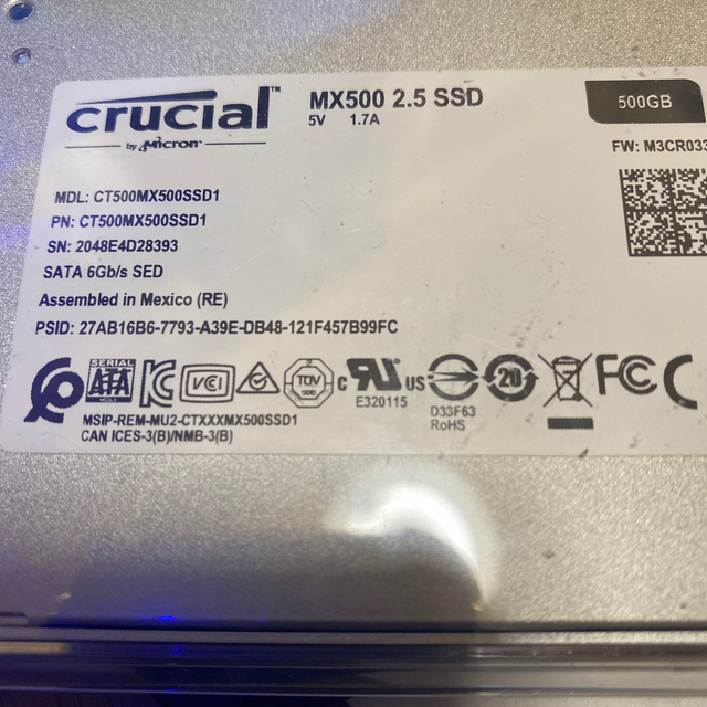 crucial 500GB SSD 2