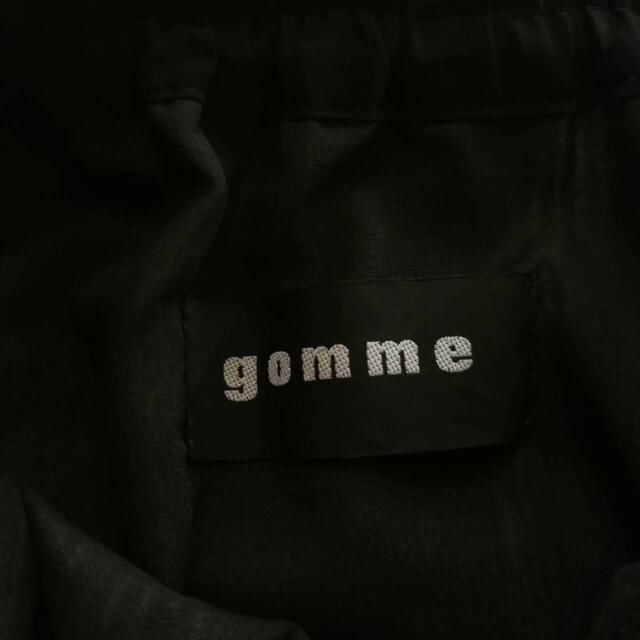 gomme(ゴム)のゴム　gomme クワトロミックスウェイブスカート　黒×白 レディースのスカート(ロングスカート)の商品写真