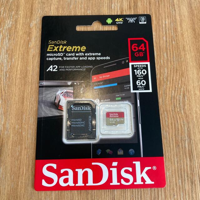 SanDisk(サンディスク)の【SanDisk】64GB microSD EXTREME  スマホ/家電/カメラのPC/タブレット(PC周辺機器)の商品写真