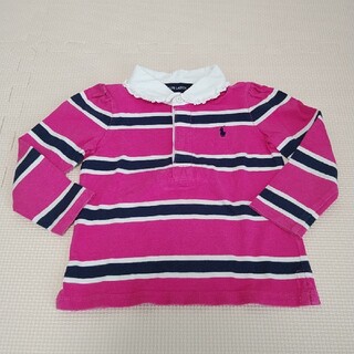 ラルフローレン(Ralph Lauren)のラルフローレン　子ども服　長袖　ピンク　ボーダー　90㌢(Tシャツ/カットソー)