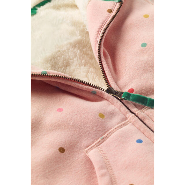 Boden(ボーデン)のMini Boden ピンク シャギー裏地パーカー キッズ/ベビー/マタニティのキッズ服男の子用(90cm~)(ジャケット/上着)の商品写真