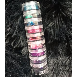 ネイル UVレジン パーツセット ホログラム&ラメ(ネイル用品)