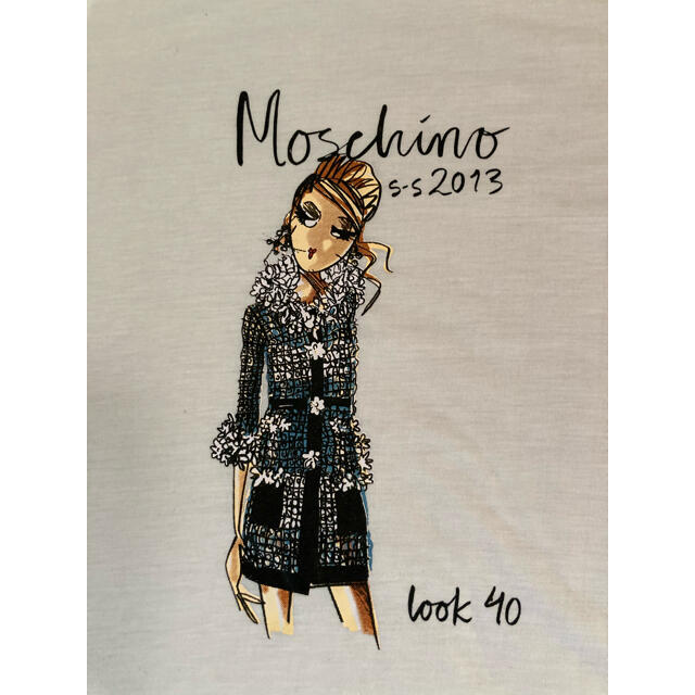 MOSCHINO(モスキーノ)のモスキーノ　Tシャツ　白　moschino x 25ans 付録　ノベルティー レディースのトップス(Tシャツ(半袖/袖なし))の商品写真