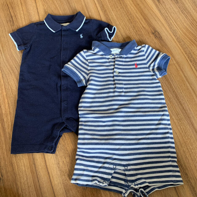 Ralph Lauren(ラルフローレン)のラルフローレン  半袖ロンパース　2枚セット キッズ/ベビー/マタニティのベビー服(~85cm)(ロンパース)の商品写真