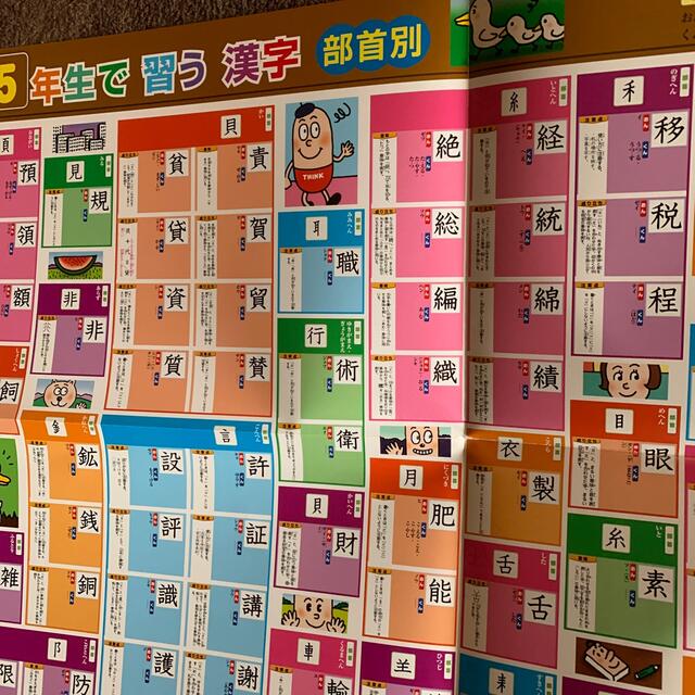 ５年生で習う　漢字ポスター エンタメ/ホビーの本(語学/参考書)の商品写真