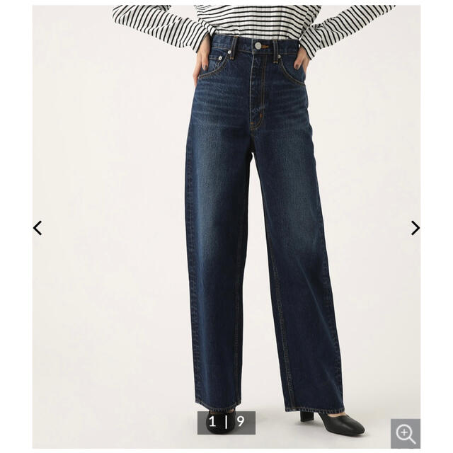 AZUL by moussy(アズールバイマウジー)の最終値下げ！アズールバイマウジー　HIGH WAIST DENIM WIDE レディースのパンツ(デニム/ジーンズ)の商品写真