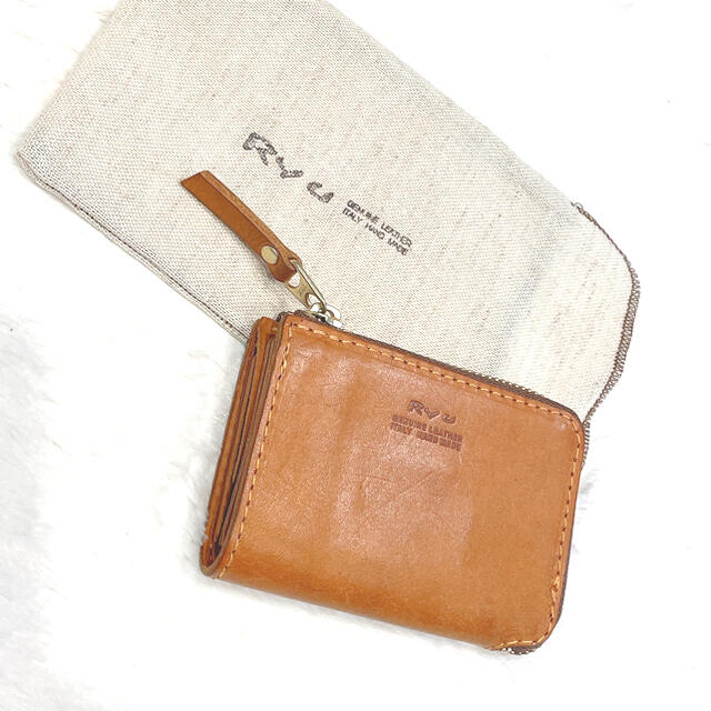 ryu イタリア製 L字ファスナー ミニウォレット ミニ財布 財布 本革 革製品 メンズのファッション小物(折り財布)の商品写真