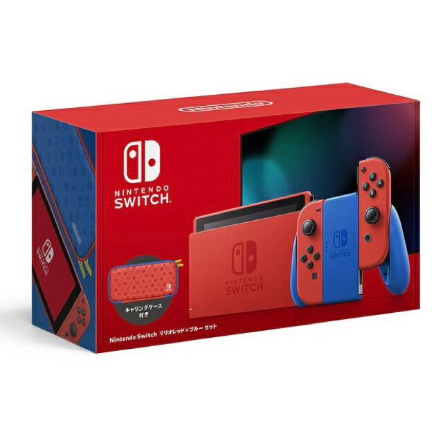 新型Nintendo Switch 本体(マリオレッド×ブルー セット)