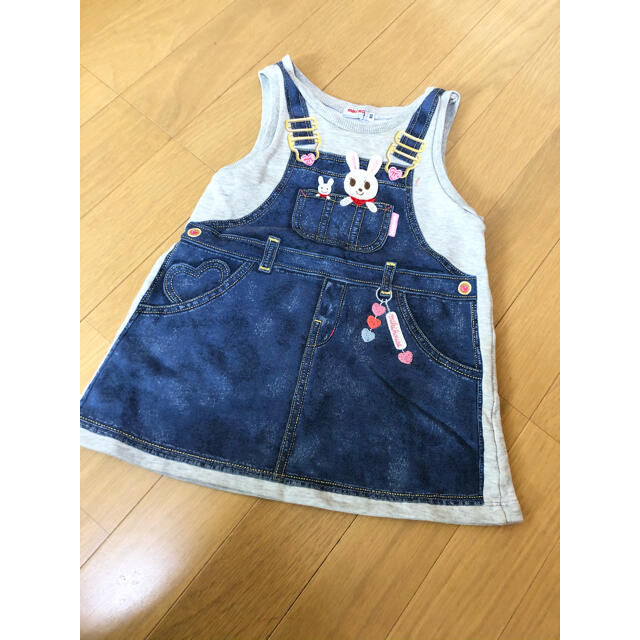 mikihouse(ミキハウス)のミキハウス ジャンパースカート ワンピース キッズ/ベビー/マタニティのキッズ服女の子用(90cm~)(ワンピース)の商品写真