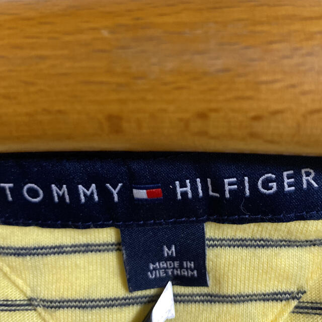 TOMMY HILFIGER(トミーヒルフィガー)のTOMMY HILFIGER イエローボーダー Tシャツ Lサイズ メンズのトップス(Tシャツ/カットソー(半袖/袖なし))の商品写真