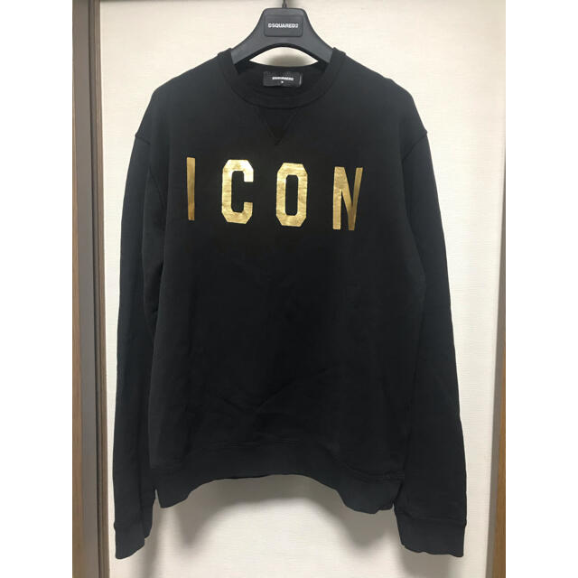 DSQUARED2(ディースクエアード)のスウェット M ICON DSQUARED2 ブラック ディースク ゴールド メンズのトップス(スウェット)の商品写真