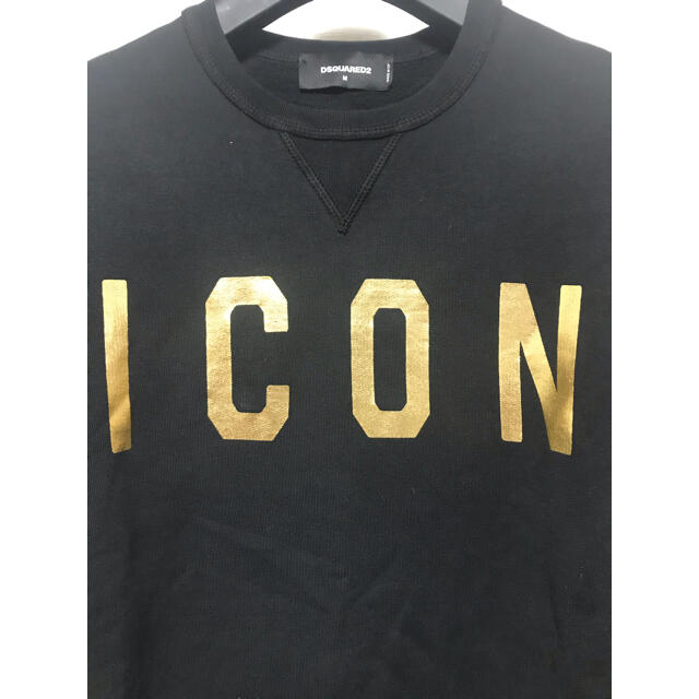 DSQUARED2(ディースクエアード)のスウェット M ICON DSQUARED2 ブラック ディースク ゴールド メンズのトップス(スウェット)の商品写真