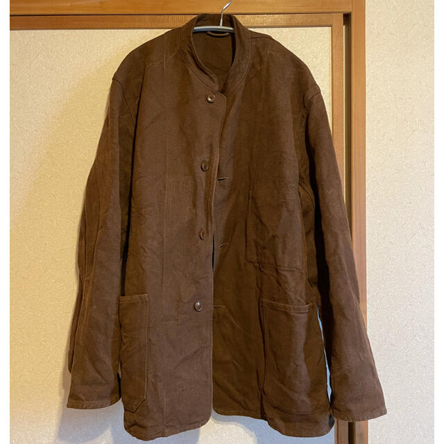COMOLI(コモリ)のcomoli 21ss ヘンプダックスタンドカラージャケット　サイズ2 メンズのジャケット/アウター(Gジャン/デニムジャケット)の商品写真