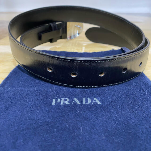 プラダ PRADA ベルト ロゴバックル 黒 小物 レザー 90/36 プラダ PRADA ベルト ロゴバックル 黒 小物 レザー 90/36