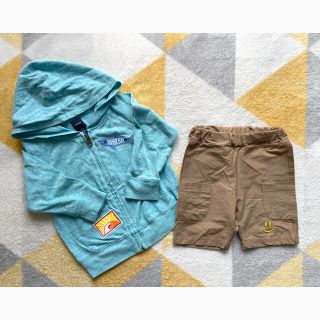 ベビーギャップ(babyGAP)の長袖パーカー　ズボン　2点セット　80cm(シャツ/カットソー)