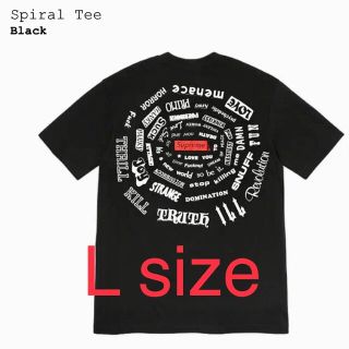 シュプリーム(Supreme)のSupreme  Spiral Tee Black Lsize(Tシャツ/カットソー(半袖/袖なし))