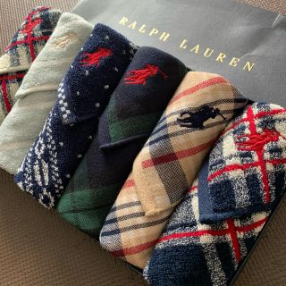 ラルフローレン(Ralph Lauren)のクーポンOK 春らしいデザイン 新生活⭐️ラルフローレン ガーゼタオルハンカチ(ハンカチ/ポケットチーフ)