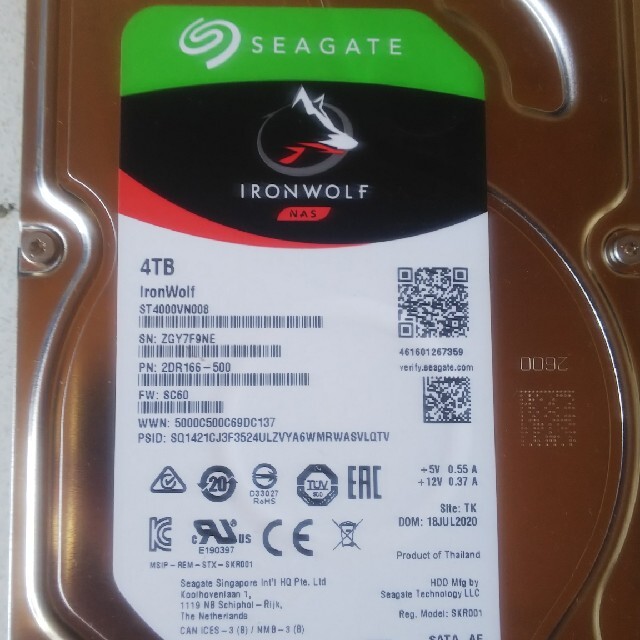 seagate 3.5インチ ハードディスク4tb