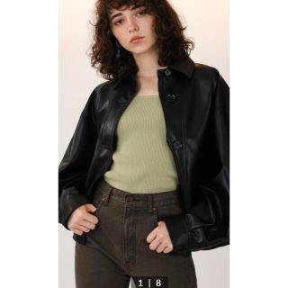 スライ(SLY)のSLY  OVER SIZE VEGAN LEATHER ジャケット(ブルゾン)