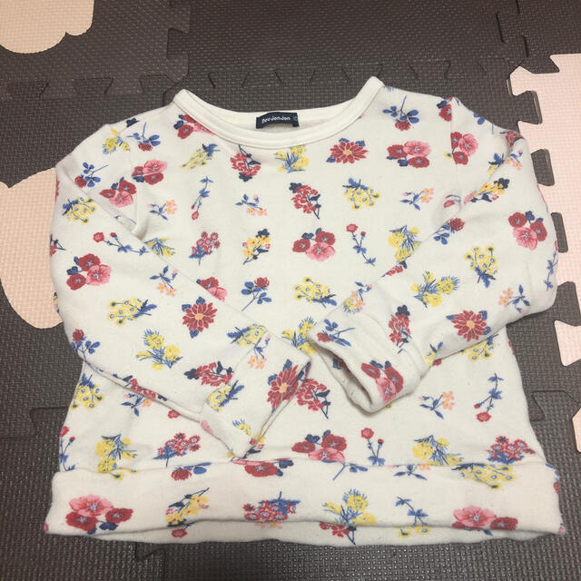 mou jon jon(ムージョンジョン)のmou jonjon  あったかトレーナー　100 キッズ/ベビー/マタニティのキッズ服女の子用(90cm~)(Tシャツ/カットソー)の商品写真