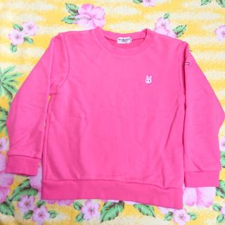 ミキハウス(mikihouse)のミキハウス（HOT.B）♥ワンポイントトレーナー♥サーモンピンク♥120cm(Tシャツ/カットソー)