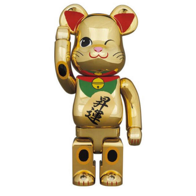 BE@RBRICK 招き猫 金メッキ 昇運 弐 400％