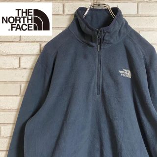 ザノースフェイス(THE NORTH FACE)の90s 古着 ノースフェイス ハーフジップ フリース 刺繍ロゴ ゆるだぼ(スウェット)