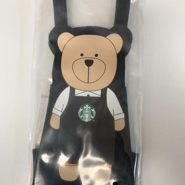 Starbucks Coffee(スターバックスコーヒー)の台湾限定 スターバックス ベアリスタ ドリンクバック ブラック　黒 レディースのバッグ(ハンドバッグ)の商品写真