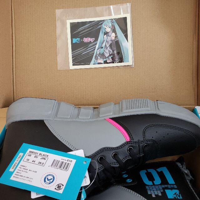 新品28cm MTV×初音ミクコラボ限定スニーカー ブラック メンズの靴/シューズ(スニーカー)の商品写真