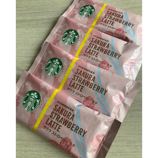 スターバックスコーヒー(Starbucks Coffee)のスターバックス　サクラストロベリーラテ4本 箱なし(コーヒー)