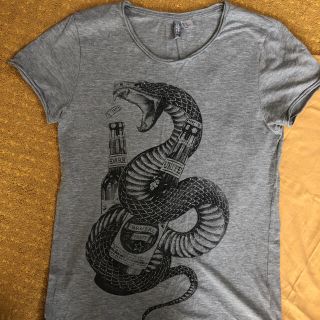 エイチアンドエム(H&M)の送料込み! XSサイズH&MグレーTシャツ半袖Tシャツ(Tシャツ/カットソー(半袖/袖なし))