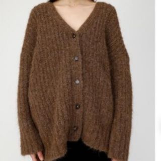 マウジー(moussy)の人気　完売　LOOSE カーディガン マウジー MOUSSY  ブラウン　フリー(カーディガン)