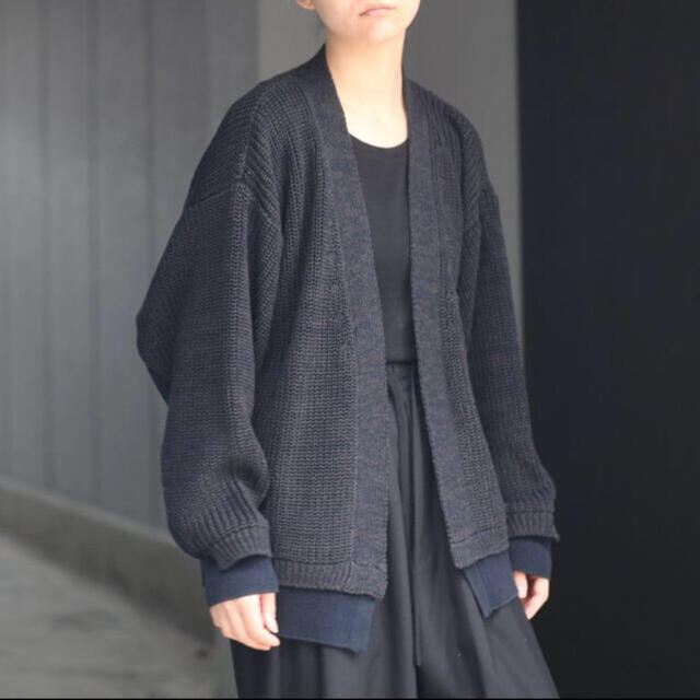 5G CONNECTING RIB CARDIGAN[NAVY] YOKE