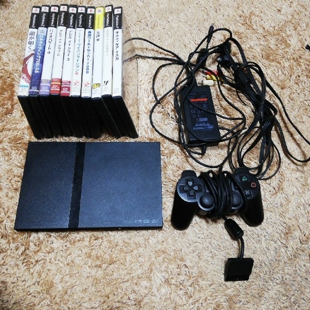 PlayStation2(プレイステーション2)のプレイステーション2 本体　ソフトセット エンタメ/ホビーのゲームソフト/ゲーム機本体(家庭用ゲーム機本体)の商品写真