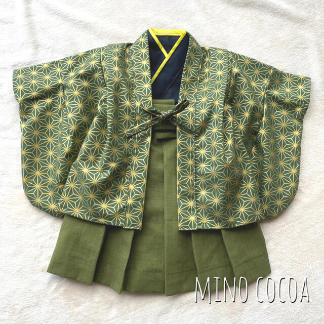 handmade baby HAKAMA 70-80cm キッズ/ベビー/マタニティのベビー服(~85cm)(和服/着物)の商品写真