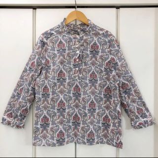 ローラアシュレイ(LAURA ASHLEY)の美品！LAURA ASHLEY 七分袖 ペイズリー シャツ(13号)(シャツ/ブラウス(長袖/七分))