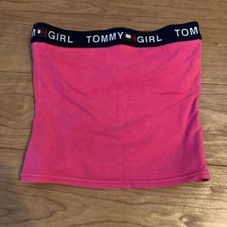 トミーガール(tommy girl)のトミーガール　ベアトップ　ピンク　Sサイズ(ベアトップ/チューブトップ)