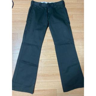 ディッキーズ(Dickies)のdickies um2874 30 ブラック　黒　ローライズフレア　シューカット(チノパン)