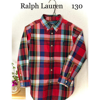 ラルフローレン(Ralph Lauren)のチェックシャツ　ラルフローレン　シャツ　キッズ　130(ブラウス)