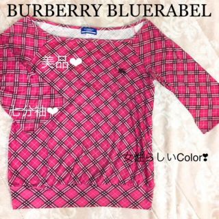 バーバリーブルーレーベル(BURBERRY BLUE LABEL)の【美品】BURBERRY ブルーレーベル トップス 七分袖(カットソー(長袖/七分))