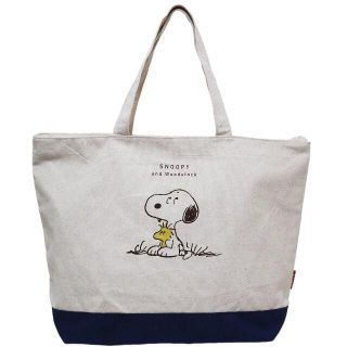 スヌーピー(SNOOPY)のSNOOPY スヌーピー ウッドストック トートバッグ 天ファスナー B4 新品(トートバッグ)