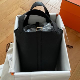 エルメス(Hermes)のエルメス　ピコタンPM ノワールxゴールド(トートバッグ)