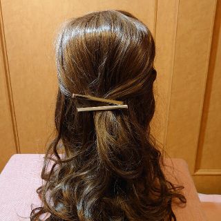 ビブジョー(VIBGYOR)の【 2個セット】シンプルワニ口  クリップヘアピン  シルバー(バレッタ/ヘアクリップ)