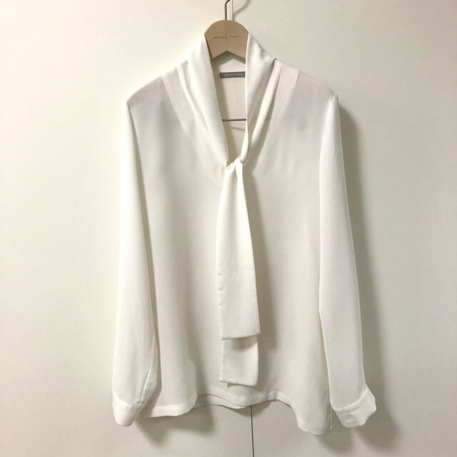 theory luxe ウォッシャブル ボウタイ プルオーバー ブラウス-