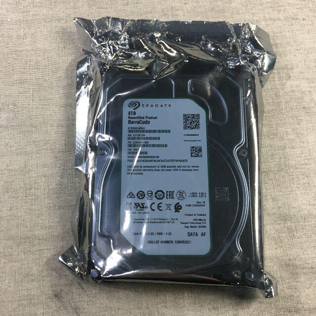 Seagate BarraCuda 8TBハードディスク ST8000DM004