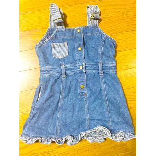 ラングラー(Wrangler)の子供服☆デニムジャンパースカート110サイズ☆(ワンピース)