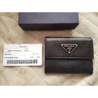 PRADA - 新品未使用 PRADA プラダ コインケース サフィアーノ ブラック