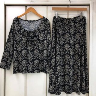 ローラアシュレイ(LAURA ASHLEY)の美品！LAURA ASHLEY トップス/スカート セットアップ(L/13号)(シャツ/ブラウス(長袖/七分))