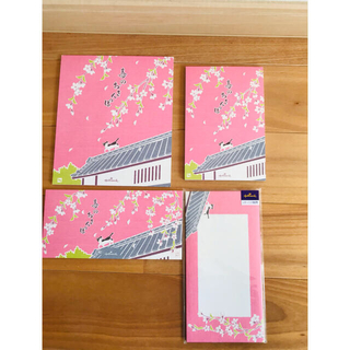 春柄便箋セット　猫と桜(カード/レター/ラッピング)