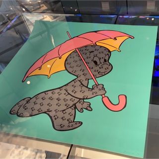 GUCCIGHOST Casper Pink Umbrella on Green(絵画/タペストリー)